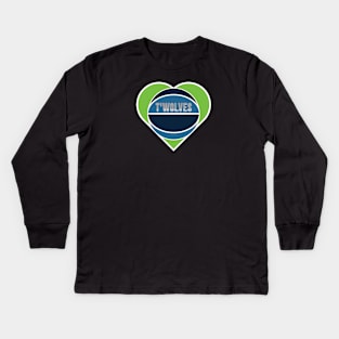 Heart Shaped Minnesota Timberwolves Basketball Kids Long Sleeve T-Shirt